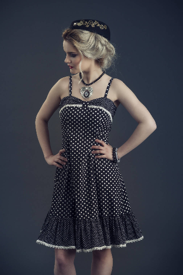 Robe année 50 à pois