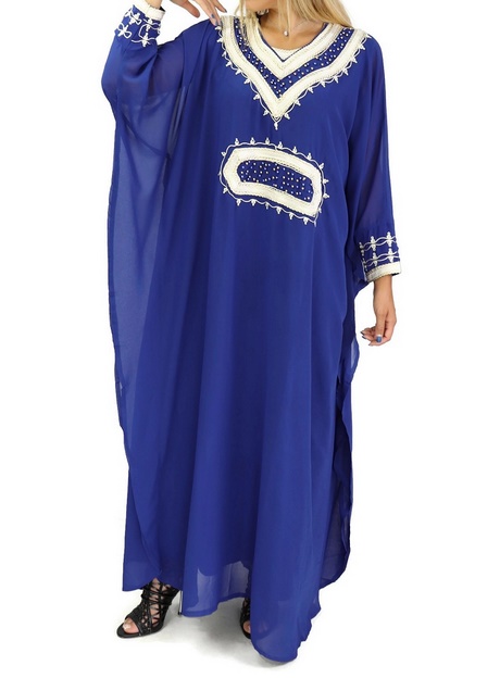 Robe bleu roi manche longue