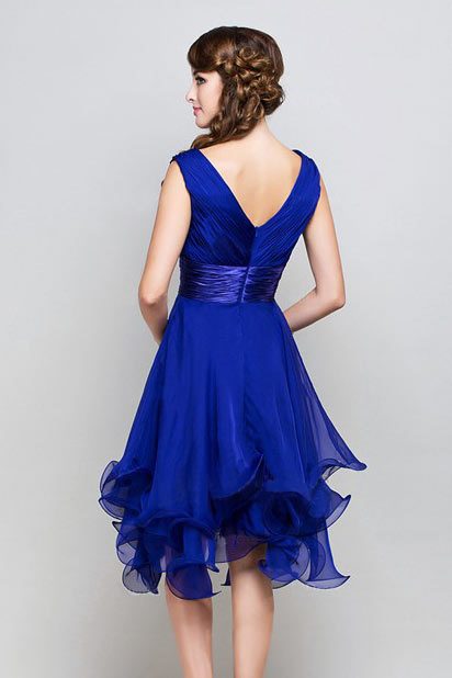 Robe bleu royal courte