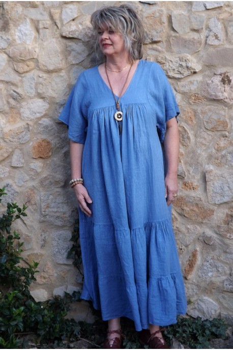 Robe couleur bleu