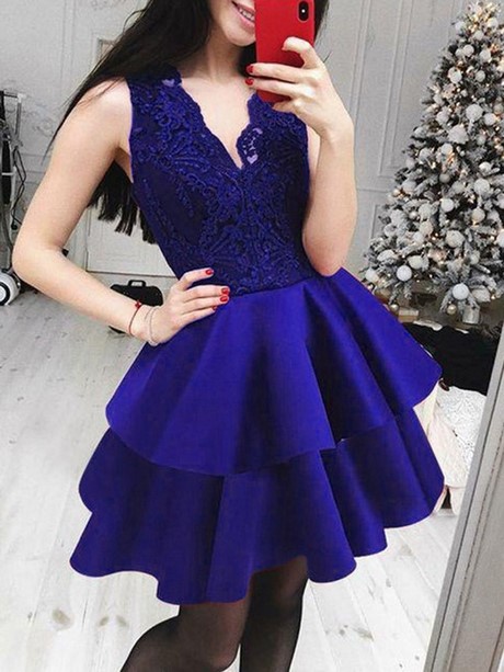 Robe courte bleu roi