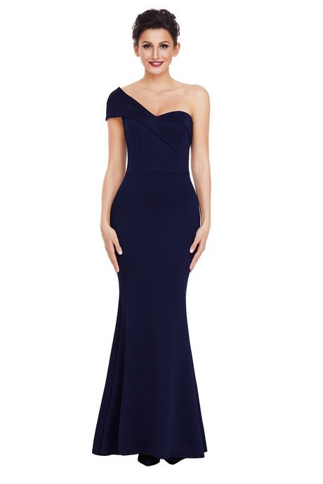 Robe de soirée bleu marine longue