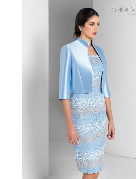 Robe droite bleu ciel