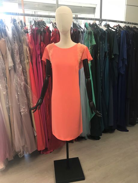 Robe droite orange