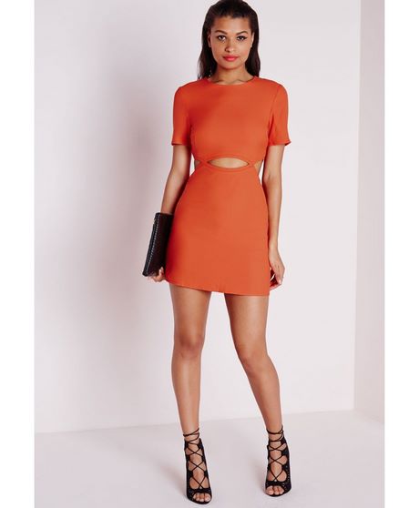 Robe droite orange