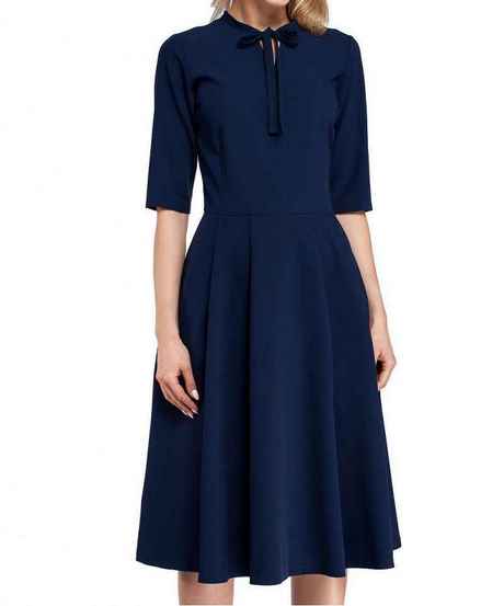 Robe elegante bleu marine