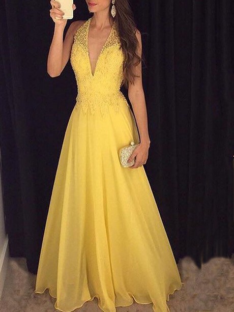 Robe habillée jaune