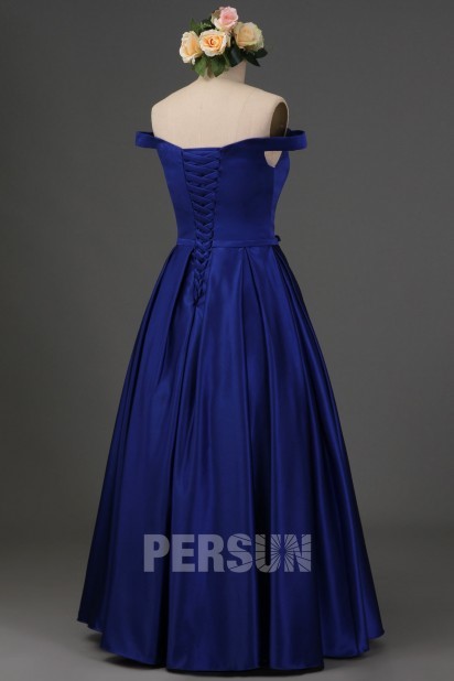 Robe longue bleu roi