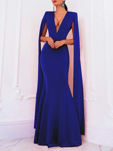 Robe longue bleu royal