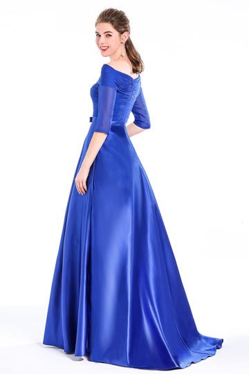 Robe longue bleu royal