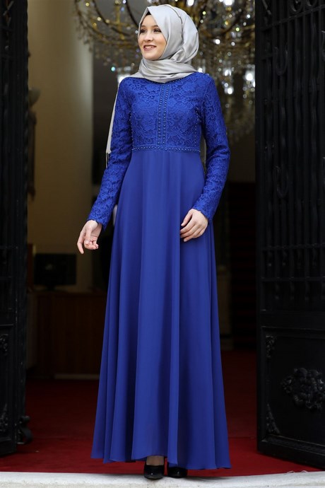 Robe mousseline bleu roi