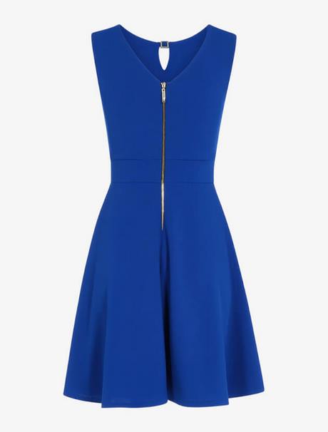 Robe patineuse bleu roi