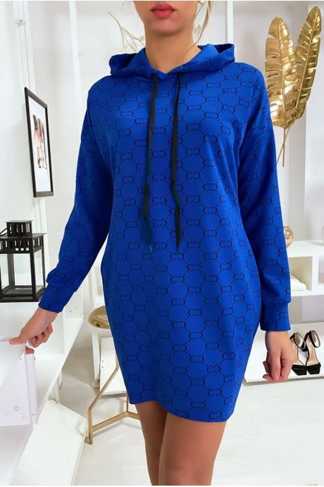 Robe pull bleu roi