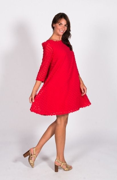 Robe rouge coupe droite