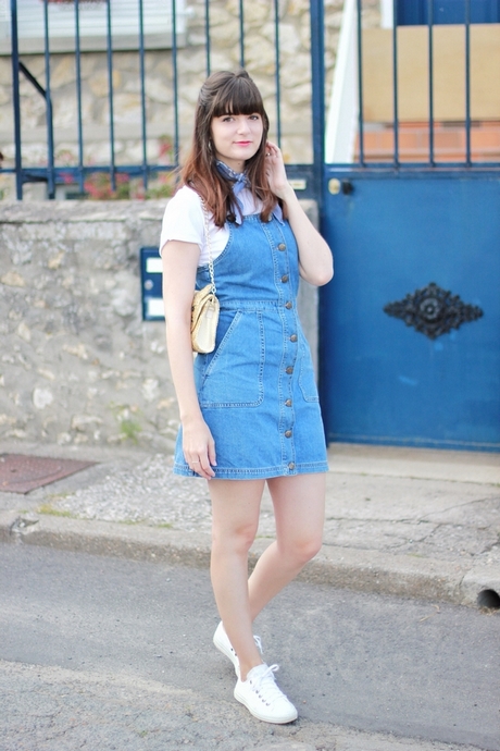 Robe salopette jean