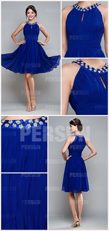 Robe soirée bleu roi