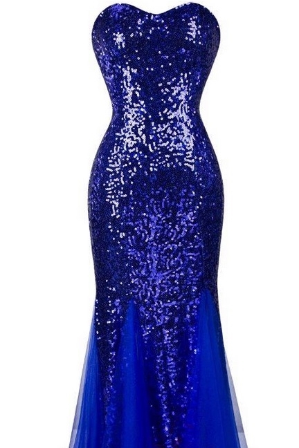 Robe soirée longue bleu