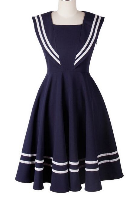 Robe vintage bleu marine