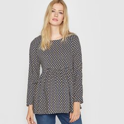 Blouse Médicale pour Femme enceinte Bleu Marine Cherokee 2892 Blouse manches 3/4 en wax femme enceinte, tissu pagne africain, motif