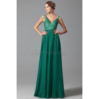 Longue robe verte