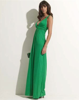 Longue robe verte