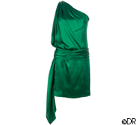 Robe asymétrique verte
