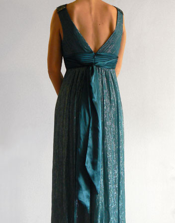 Robe bleu vert