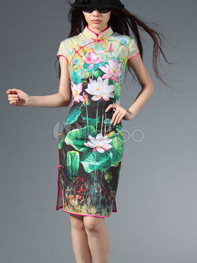 Robe chinoise verte