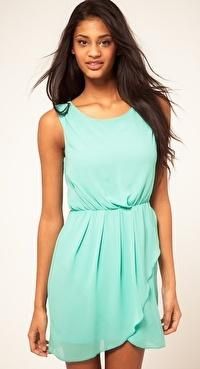 Robe courte vert d eau