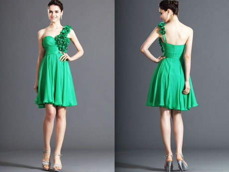 Robe courte vert emeraude