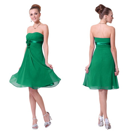 Robe courte vert emeraude