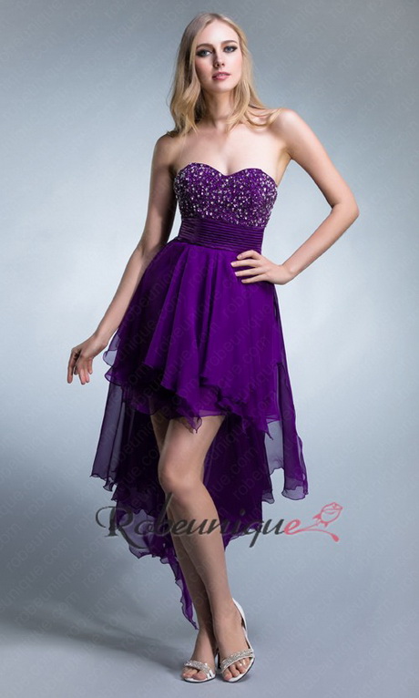 Robe courte violette