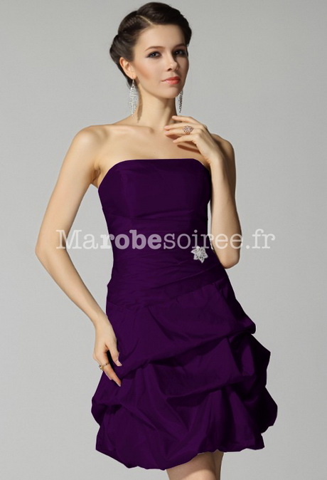 Robe courte violette