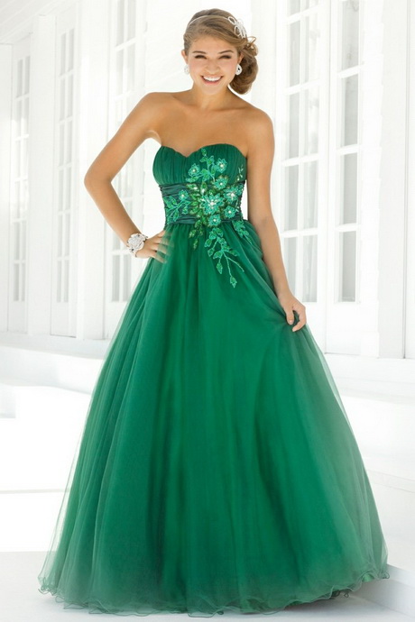 Robe de bal verte