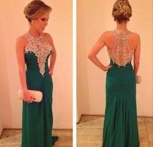 Robe de cocktail vert emeraude