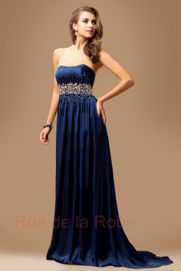 Robe de soirée bleu marine