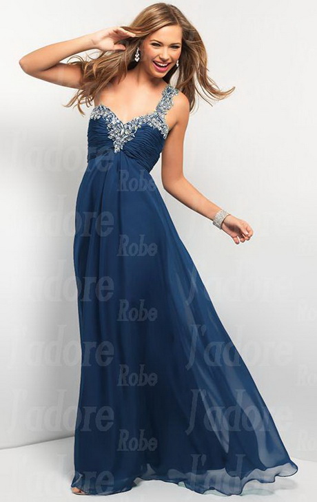 Robe de soirée bleu marine