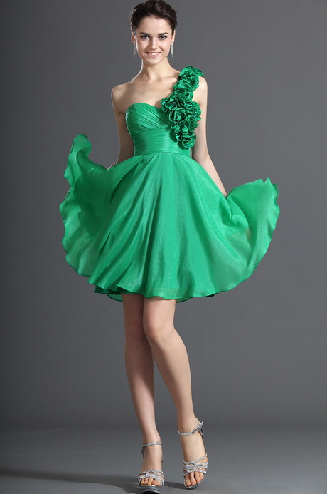 Robe de soirée courte verte