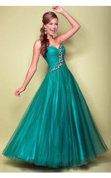 Robe de soirée vert émeraude