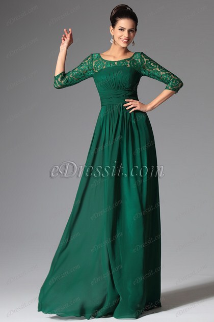 Robe de soirée vert