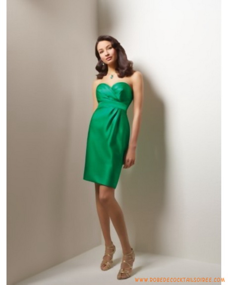 Robe de soirée verte courte