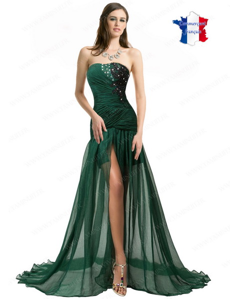 Robe de soiree vert