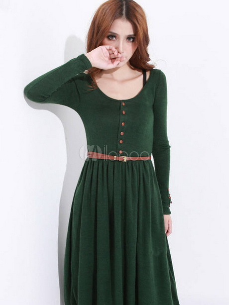 Robe pull verte