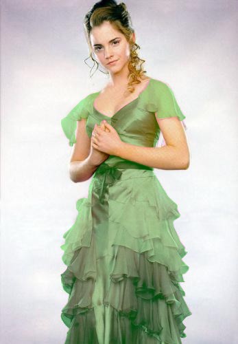 Robe rose et verte