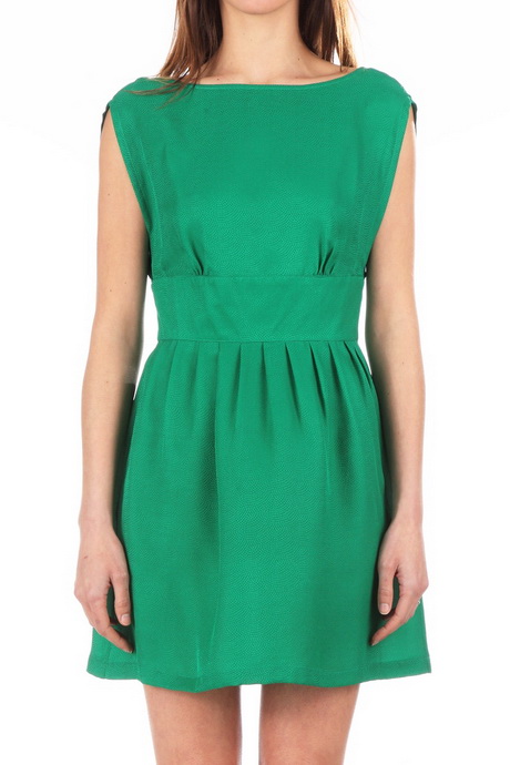 Robe soie verte