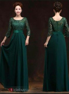 Robe soirée verte