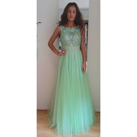 Robe soiree vert d eau