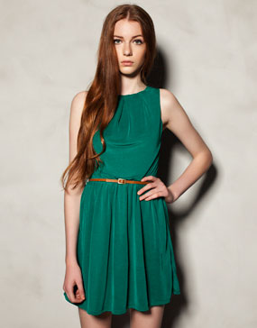 Robe vert emeraude