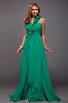 Robe verte de soirée