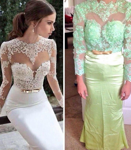 Robe verte et blanche